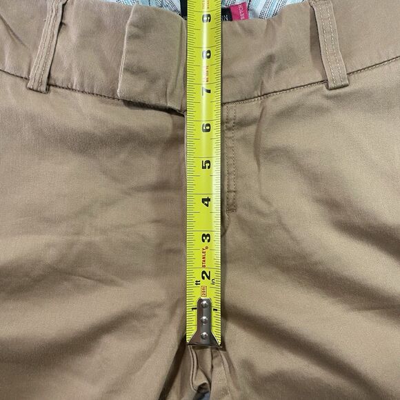 OLD COLLEGE INN Low Rise Flare Pants Chinos Stretch Y2K Womens 11 Khaki Tan - Picture 5 of 8